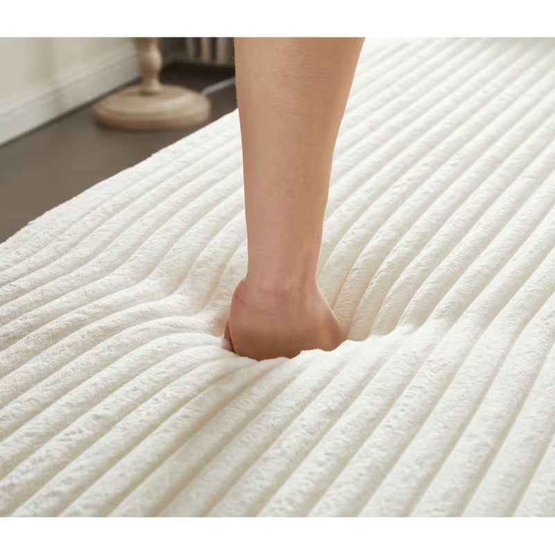 Convertible Corduroy Sofa Bed with 2 Pillows – 15" Full‑Size Folding Mattress, No Assembly Required