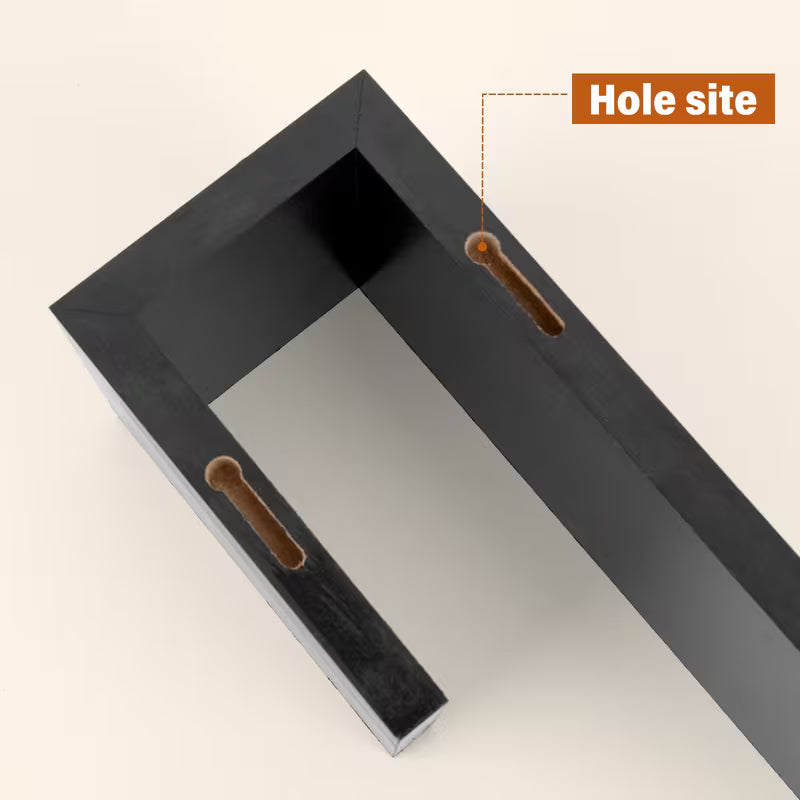 4‑Piece Modern Floating Shelf Set – 15.75" Wall‑Mounted Shelves for Home Storage & Décor (Black / White)