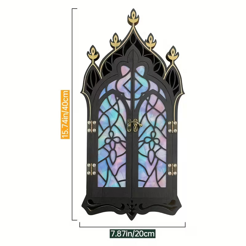 Baroque‑Style Crystal Display Shelf – Wall‑Mounted Trinket & Gemstone Holder (Floating Shelf)