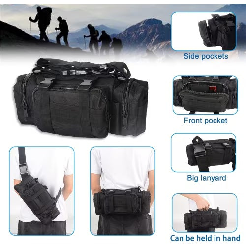 Universal Tactical Vehicle Back Seat Organizer With 3 Detachable Pouches