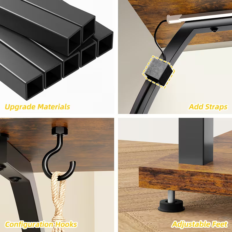 Garden Indoor Plant Stand – 6‑Tier Shelf with Grow Light