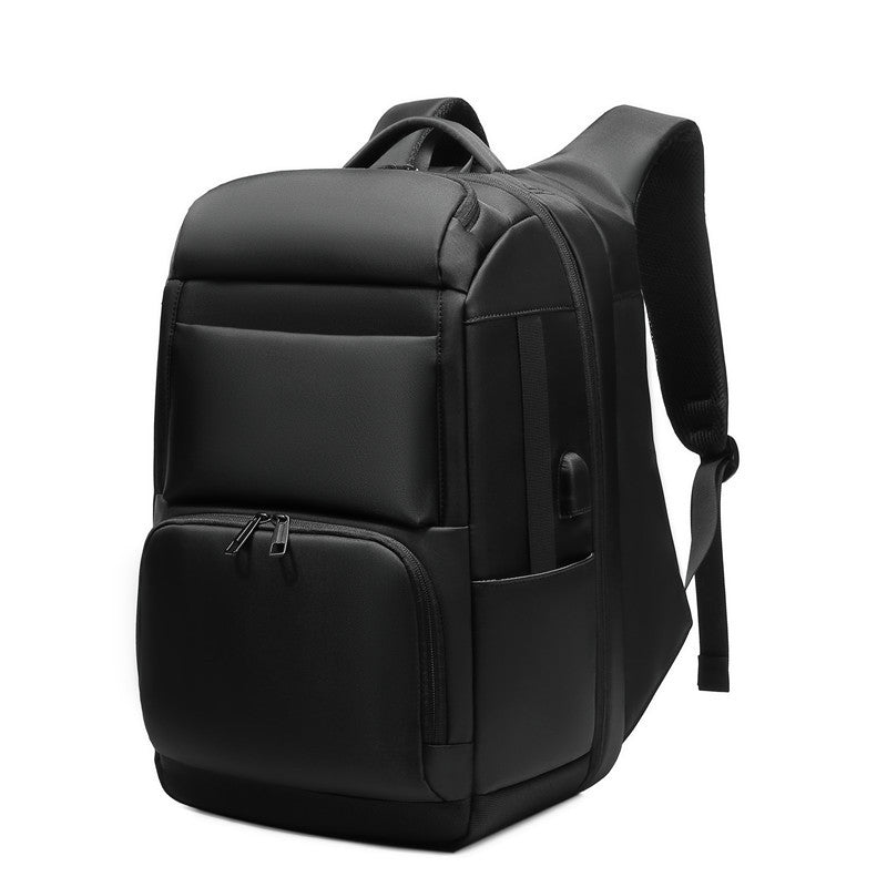 Multifunctional Oxford Travel Backpack – USB Port, Luggage Strap, Card Pocket, Fits 17.3" Laptop