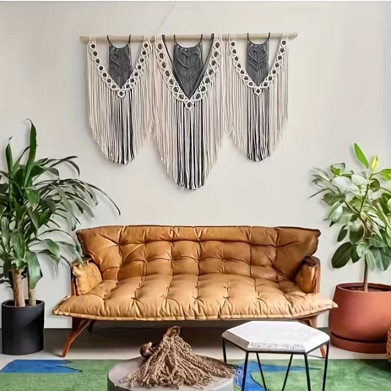 Large Bohemian Wall Tapestry – Color‑Block & Patterned Decorative Hanging (4 Designs)