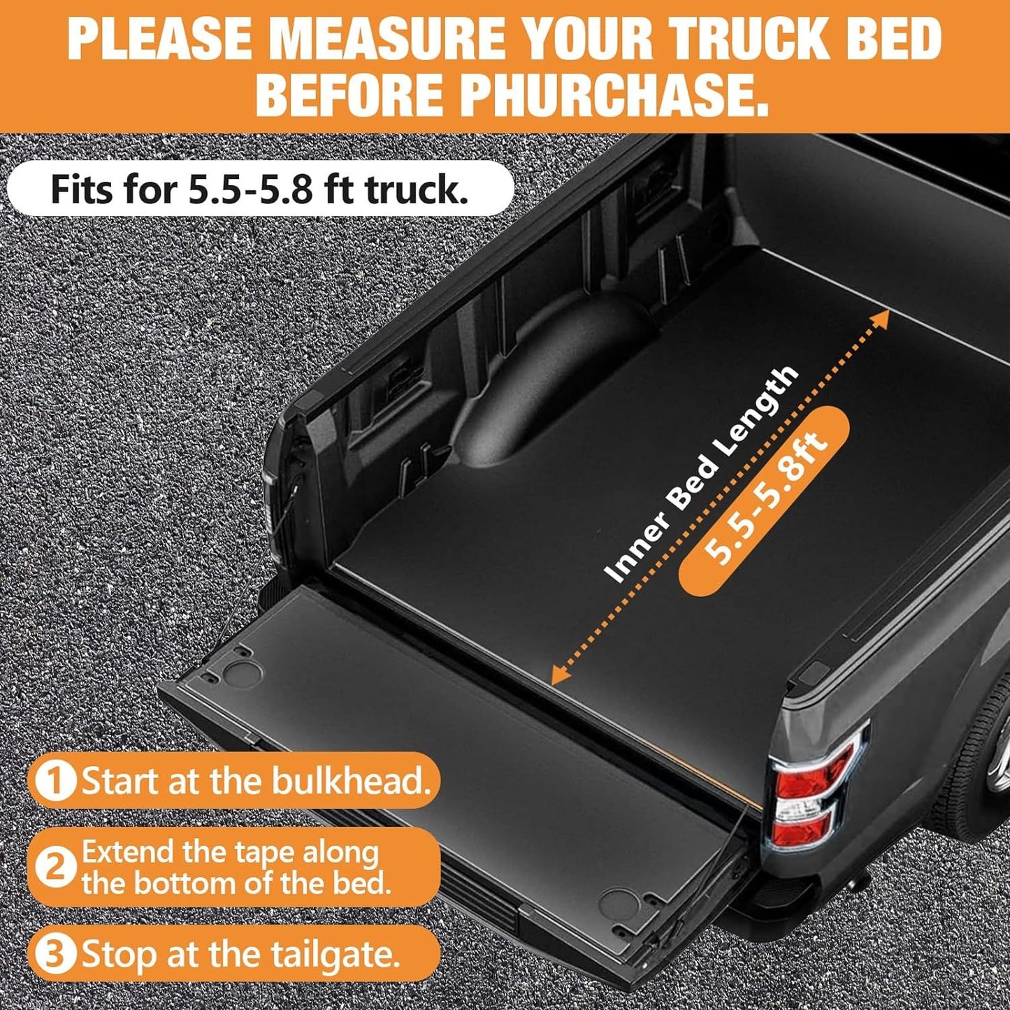 Truck Bed Tent Fits 5.5-5.8ft Truck Bed Easy Setup For Camping, 3000mm Waterproof Pickup Truck Tent For 2 Person