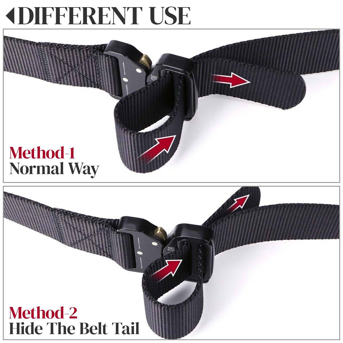 Men Multifunction Nylon Military Tactical Adjustable Waist Belt Quick Release Belt