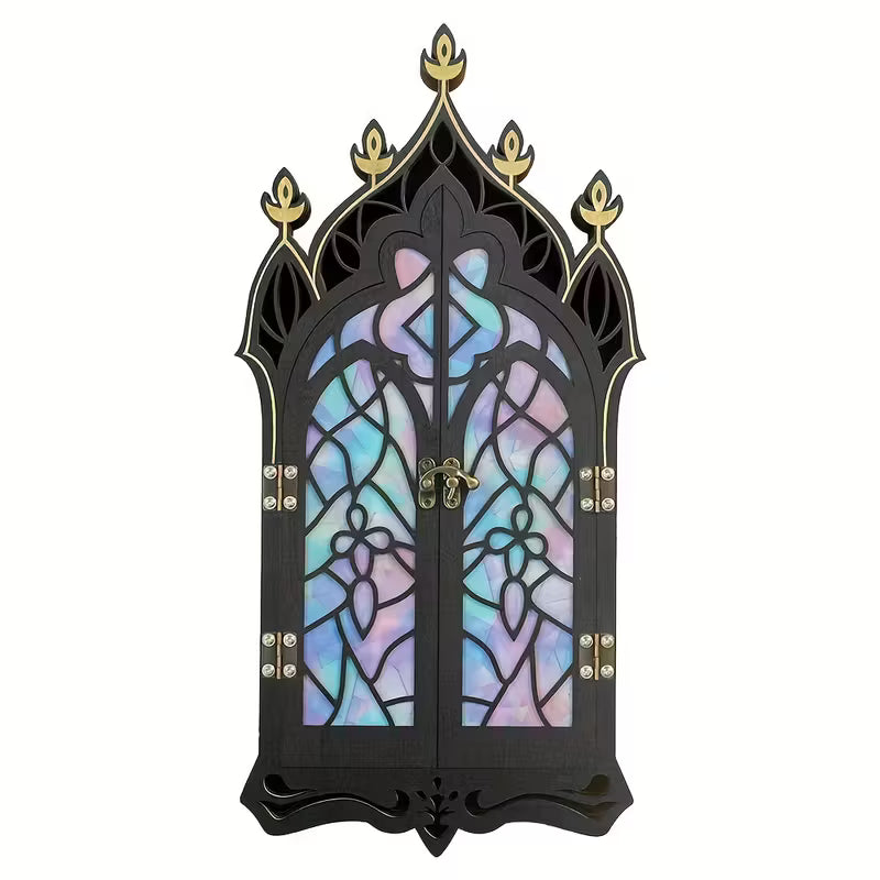 Baroque‑Style Crystal Display Shelf – Wall‑Mounted Trinket & Gemstone Holder (Floating Shelf)