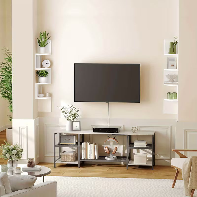 31.5" Floating Shelf Set (2‑Piece) – Wall‑Mounted Shelves with Invisible Brackets (Rustic Brown / White)