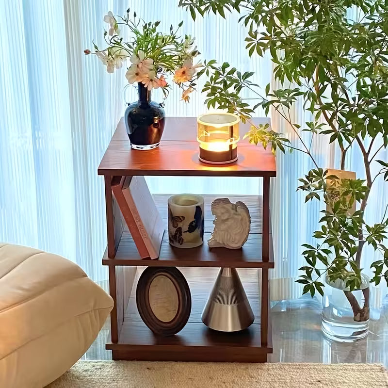 4‑Tier Ladder Bookshelf – Heavy‑Duty Foldable Wood Bookcase with Freestanding or Wall‑Mount Corner Design