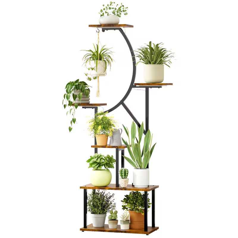 Garden Indoor Plant Stand – 6‑Tier Shelf with Grow Light