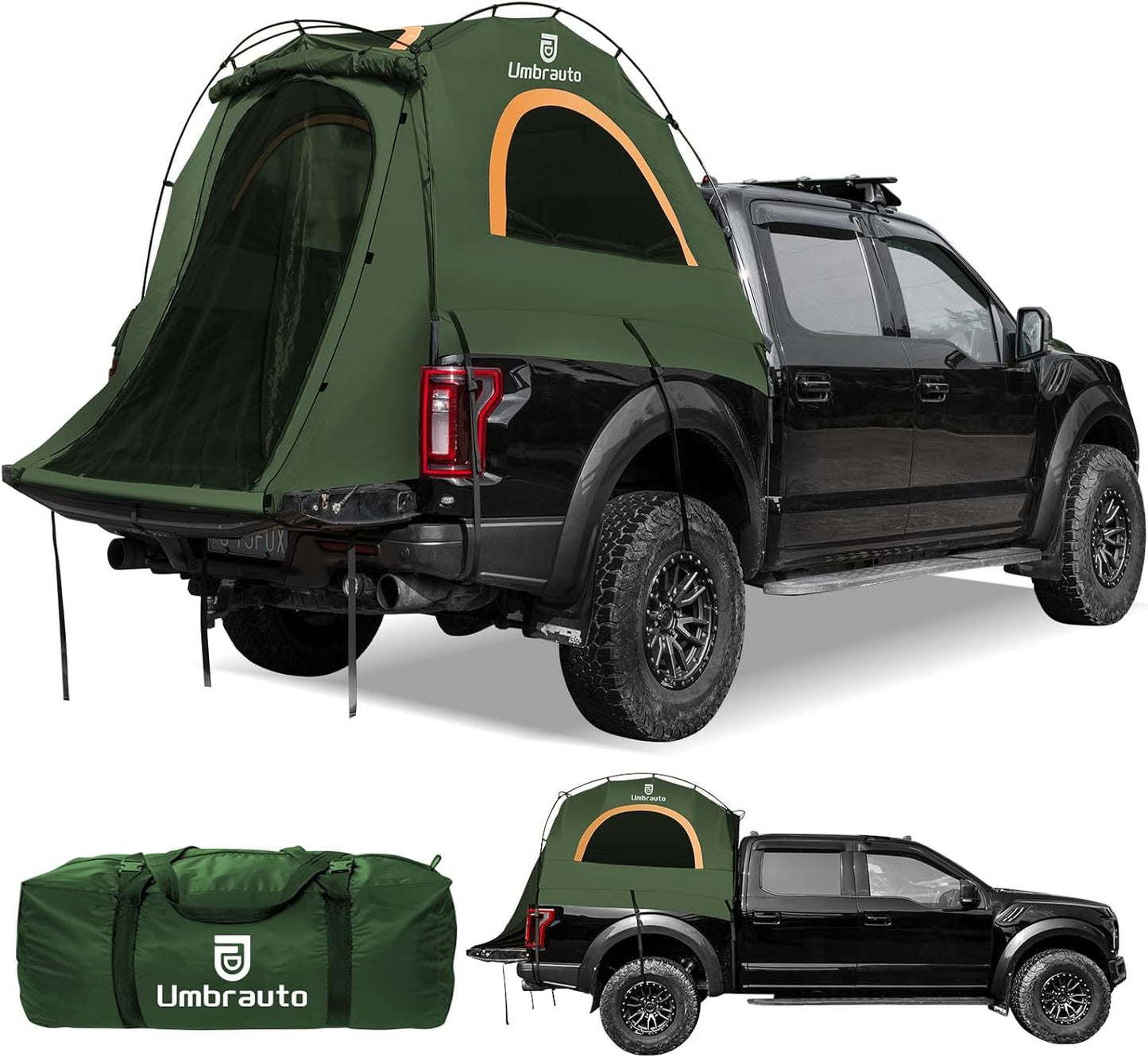 Truck Bed Tent Fits 5.5-5.8ft Truck Bed Easy Setup For Camping, 3000mm Waterproof Pickup Truck Tent For 2 Person