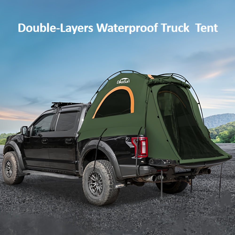 Truck Bed Tent Fits 5.5-5.8ft Truck Bed Easy Setup For Camping, 3000mm Waterproof Pickup Truck Tent For 2 Person