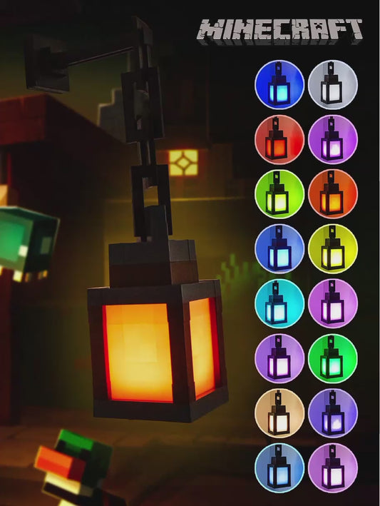 Minecraft Luminous Lantern, Night light, Charging game Torch light, children's bedroom ambient light, model ornament light